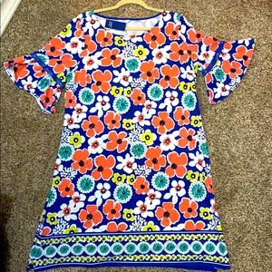 Multi-color flowery, Crown and Ivy dress.